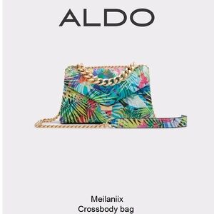 ALDO Tropical Print Crossbody Bag with Gold Chain